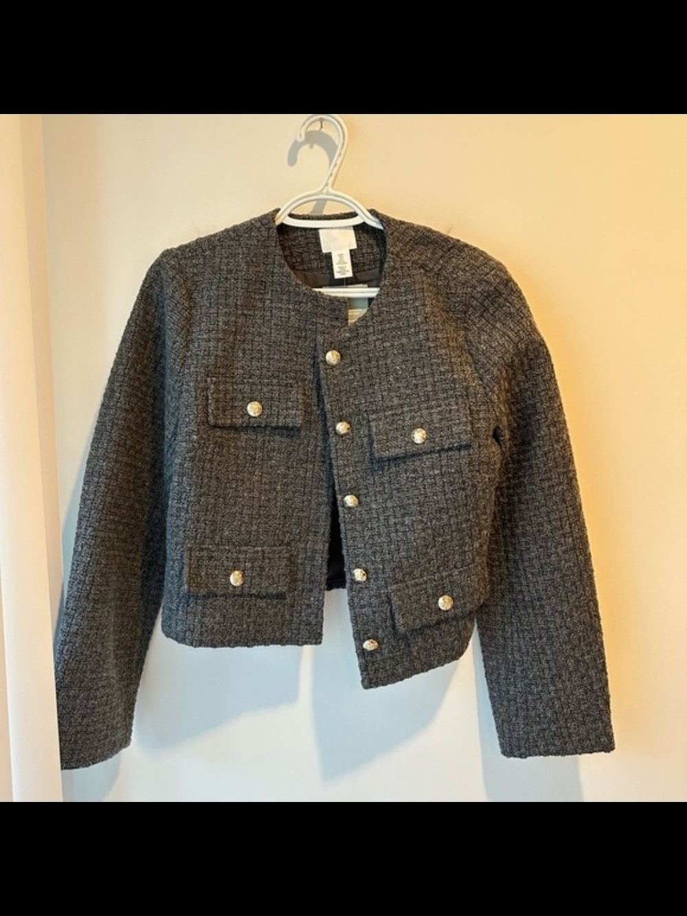 H&M Charcoal Tweed Blazer